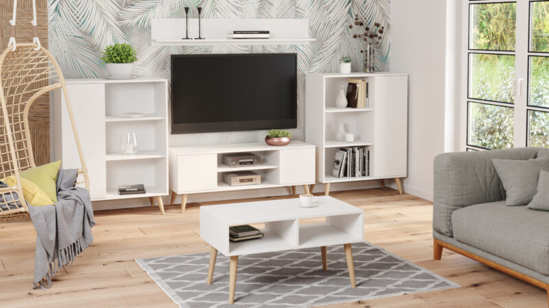 TV spintelė, medinės kojos - Image 3