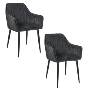 2x Virtuvinės kėdės SJ.040, JUODA