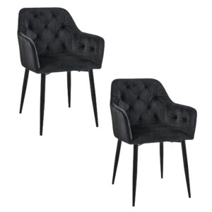 2x Virtuvinės kėdės SJ.030, JUODA
