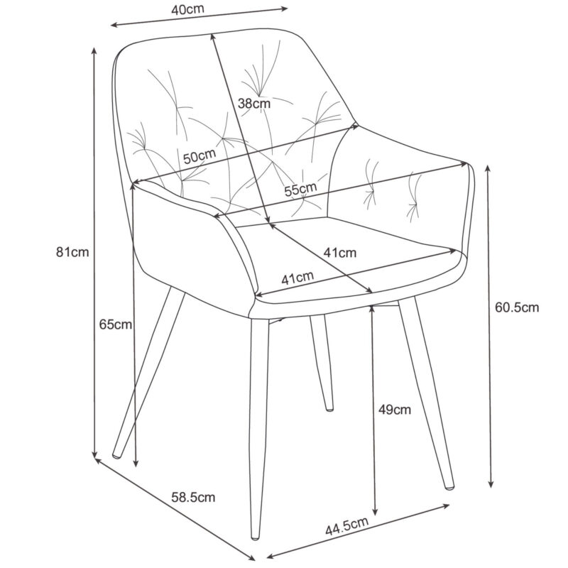 2x Virtuvinės kėdės SJ.030, RUSVA - Image 3