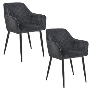 2x Virtuvinės kėdės SJ.082, JUODA