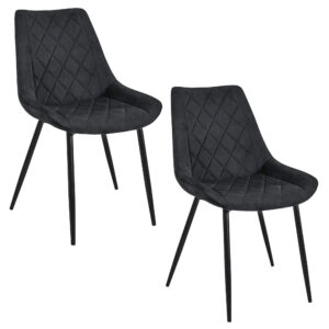 2x Virtuvinės kėdės SJ.0488, JUODA