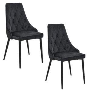 2x Virtuvinės kėdės SJ.054, JUODA