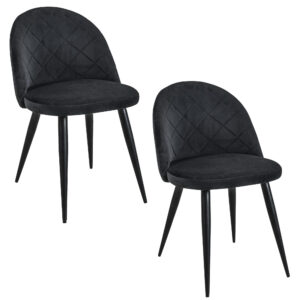 2x Virtuvinės kėdės SJ.077, JUODA