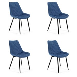 4x Virtuvinės kėdės SJ.0488, NAVY BLUE