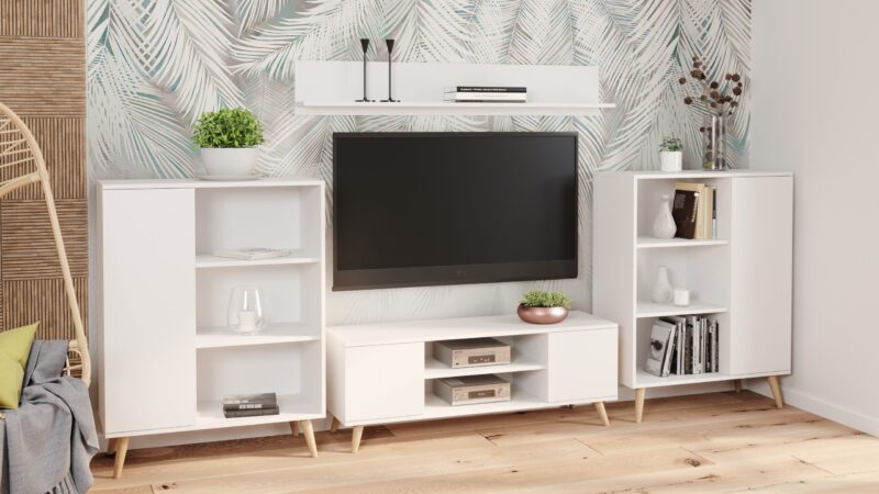 TV spintelė, medinės kojos - Image 2