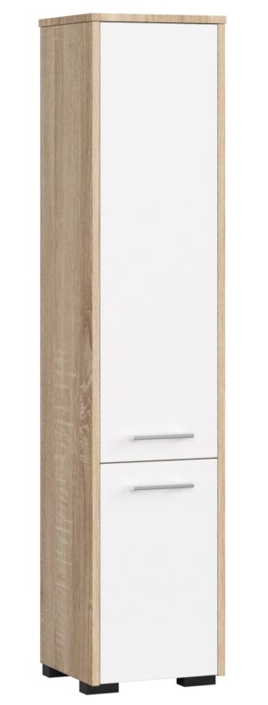 Pastatoma vonios kambario lentyna virš skalbimo mašinos 2D 140cm, SONOMA / BALTA