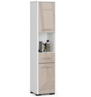 Pastatoma vonios kambario lentyna 2D 1SZ 1W 140cm, KAPUČINO SPALVOS