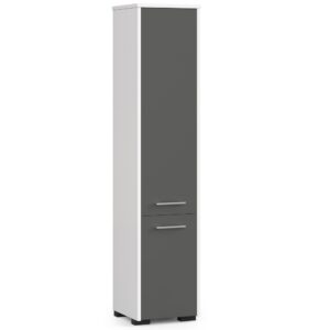 Pastatoma vonios kambario lentyna 2D 140cm, BALTA / PILKA